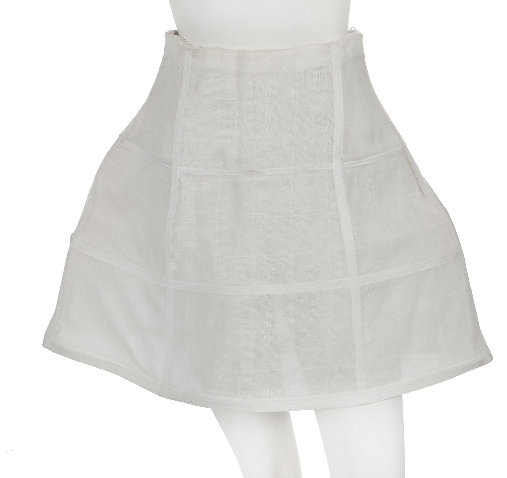 Lot 158 - A Chanel by Karl Lagerfeld white cotton gauze structured skirt/petticoat, circa 2010