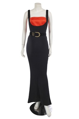 Lot 341 - A Gianni Versace black wool crêpe dress, Autumn-Winter 1991-92