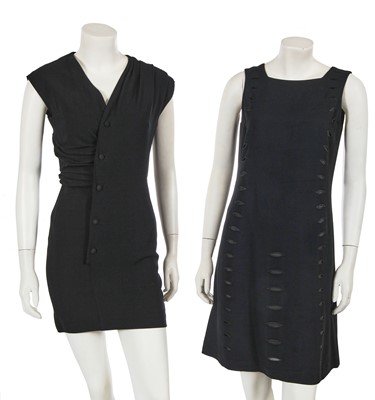 Lot 343 - Two Versace black minidresses, late 1980s-early 1990s