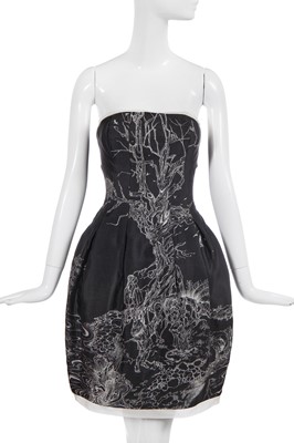 Lot 93 - An Alexander McQueen strapless woven zibeline cocktail dress, 'The Girl Who Lived in the Tree', collection, Autumn-Winter 2008-09