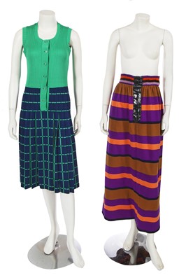 Lot 516 - A Lanvin jersey dress and skirt, 1970s
