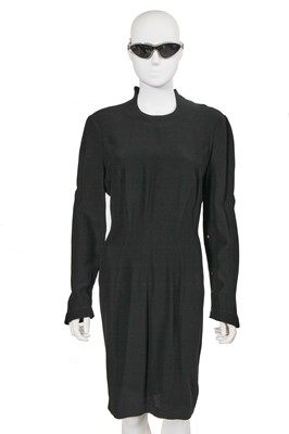 Lot 390 - A Thierry Mugler black wool blend dress, 1980s