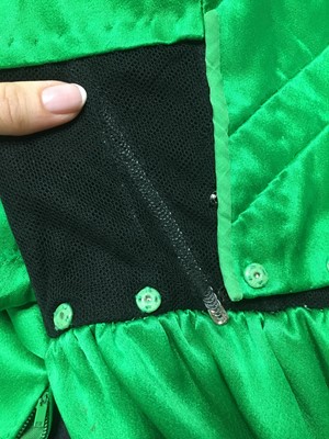 Lot 489 - An Hubert de Givenchy haute couture green satin dress, mid-late 1980s