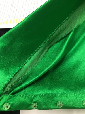 Lot 489 - An Hubert de Givenchy haute couture green satin dress, mid-late 1980s