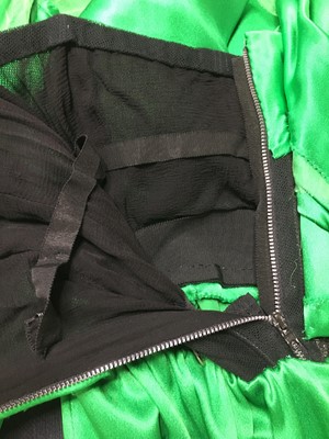 Lot 489 - An Hubert de Givenchy haute couture green satin dress, mid-late 1980s