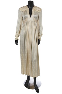 Lot 475 - An Ossie Clark ivory crêpe marocain dress, circa 1970