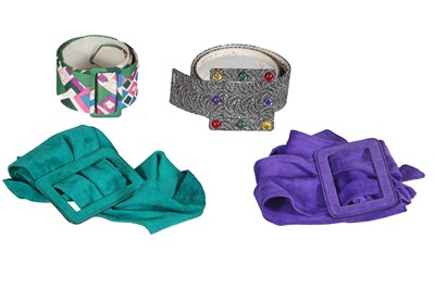 Lot 446 - A group of Yves Saint Laurent belts, 1980s-90s