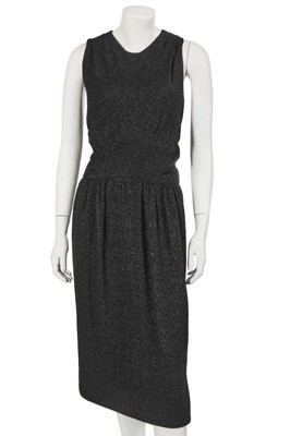 Lot 592 - A Guy Laroche haute couture black cloqué cocktail dress, circa 1965