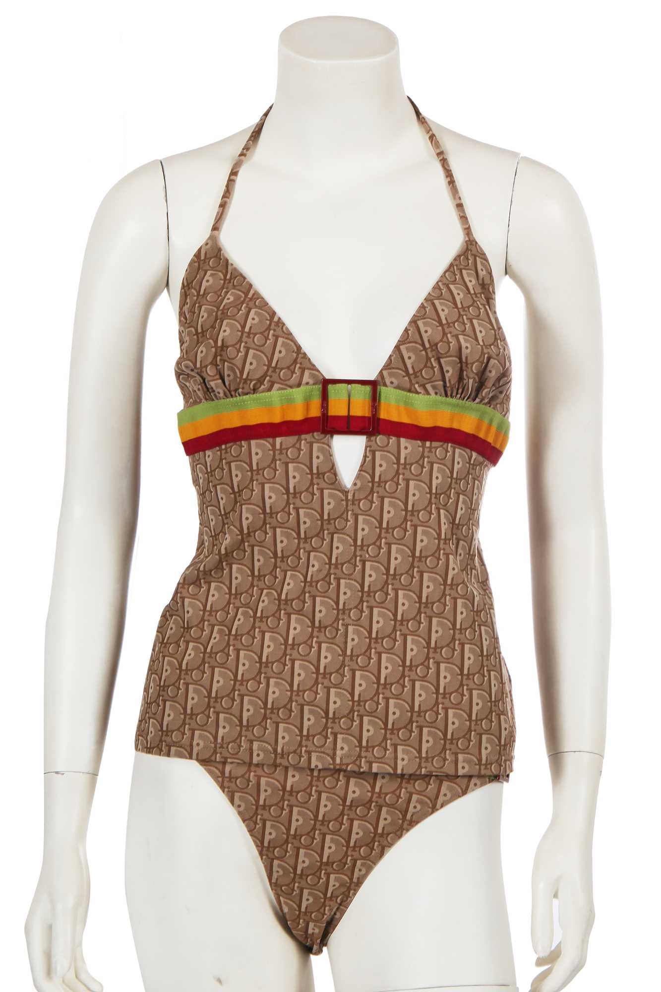 Lot 249 - A Christian Dior by John Galliano trotter weave nylon bikini, circa 2004