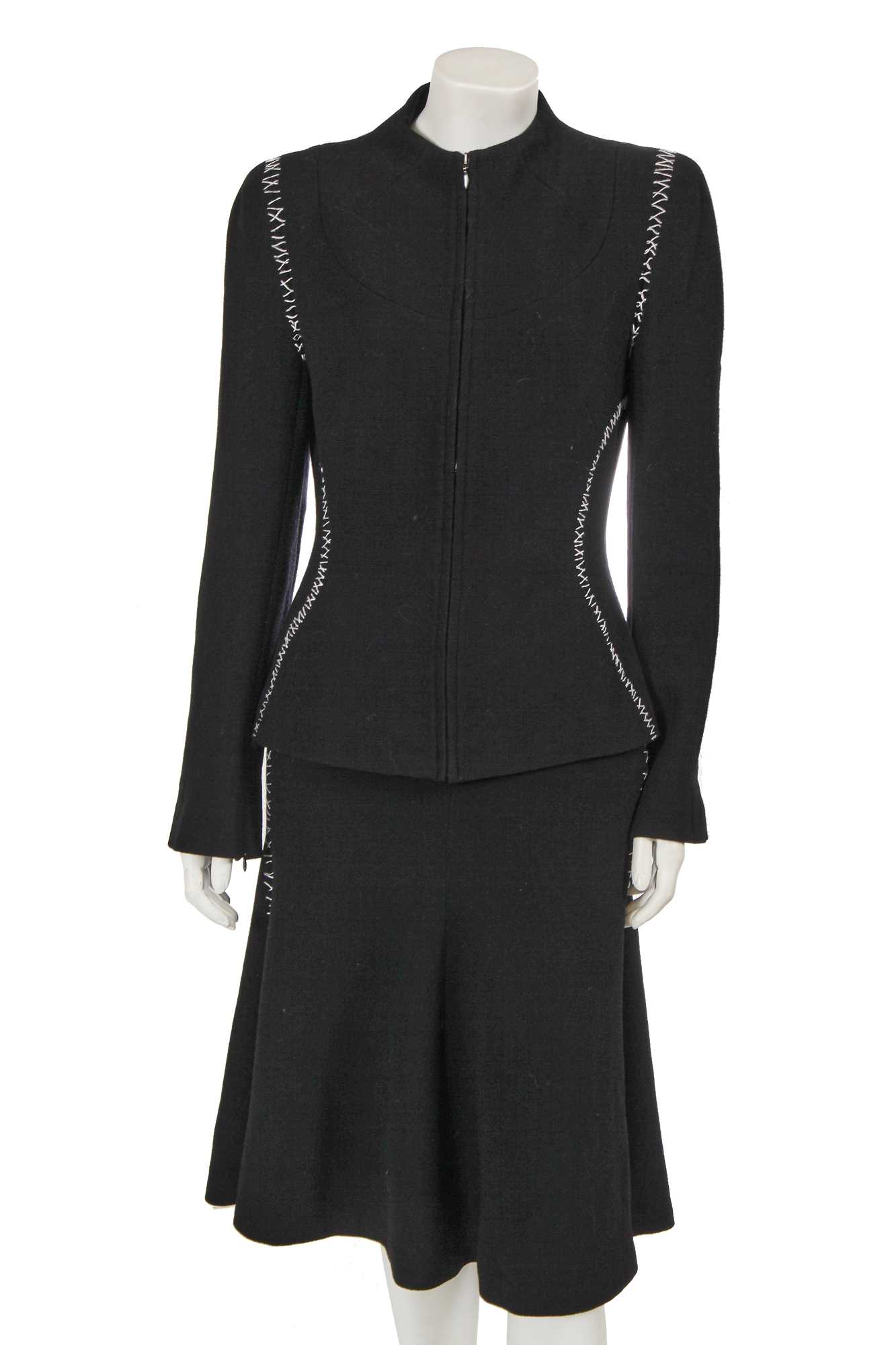 Lot 250 - An Alexander McQueen black wool suit, commercial collection 2004