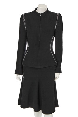Lot 250 - An Alexander McQueen black wool suit, commercial collection 2004