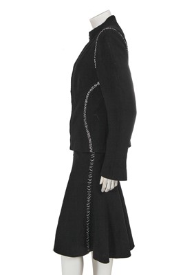 Lot 250 - An Alexander McQueen black wool suit, commercial collection 2004