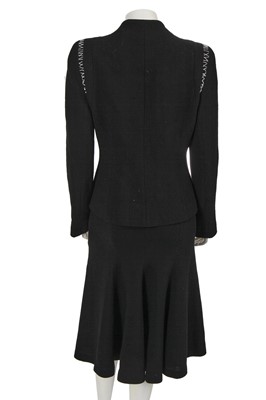 Lot 250 - An Alexander McQueen black wool suit, commercial collection 2004