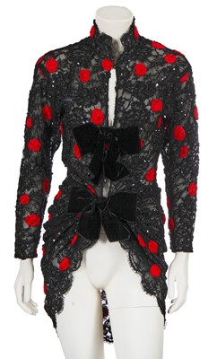 Lot 430 - A Christian Dior by Marc Bohan black lace dress, late 1980s