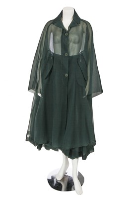 Lot 384 - A Romeo Gigli green cigaline ensemble, circa 1990