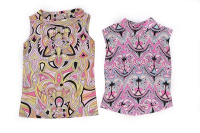 Lot 34 - Two Fontana Fabrics psychedelic printed silk...