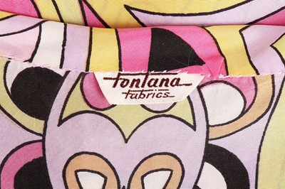 Lot 34 - Two Fontana Fabrics psychedelic printed silk...