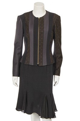 Lot 263 - A John Galliano brown wool ensemble, commercial collection 2002