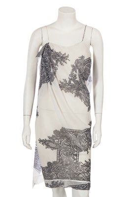 Lot 264 - A John Galliano printed silk chiffon dress, pre-collection 2002