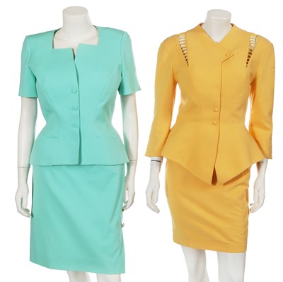 Lot 363 - Two Thierry Mugler piqué cotton suits, 1990s