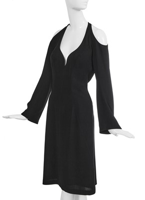 Lot 122 - A Thierry Mugler black crêpe 'Sex and the City funeral dress', circa 2000