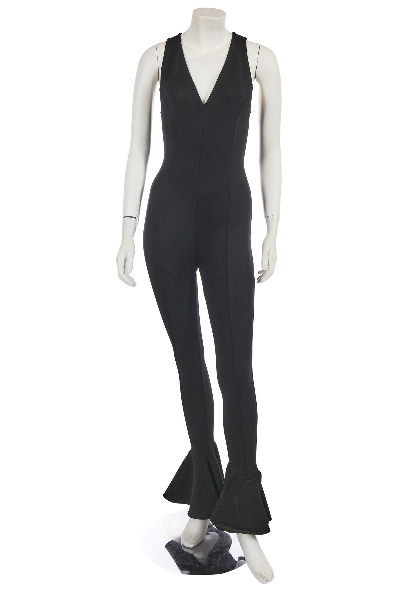 Lot 323 - A Gianni Versace black viscose jumpsuit, Spring-Summer 1993