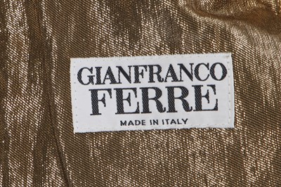 Lot 337 - A Gianfranco Ferre embroidered gold leather jacket, Spring-Summer 1992