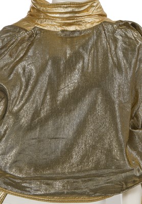 Lot 337 - A Gianfranco Ferre embroidered gold leather jacket, Spring-Summer 1992