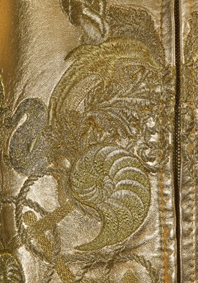Lot 337 - A Gianfranco Ferre embroidered gold leather jacket, Spring-Summer 1992