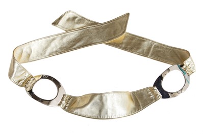 Lot 256 - A Valentino Garavani gold leather belt, Autumn-Winter 2002-03