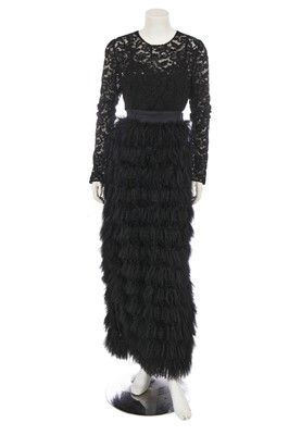 Lot 296 - A Dolce and Gabbana black Mongolian lamb skirt, Autumn-Winter 1999-2000