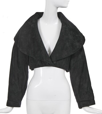 Lot 279 - An Azzedine Alaïa black suede bolero, Autumn-Winter 1989-90