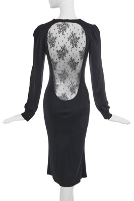 Lot 95 - An Alexander McQueen black viscose jersey and lace dress, 'The Man Who Knew Too Much' collection, Autumn-Winter 2005-06
