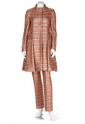 Lot 154 - A Valentino couture brocaded silk trouser...