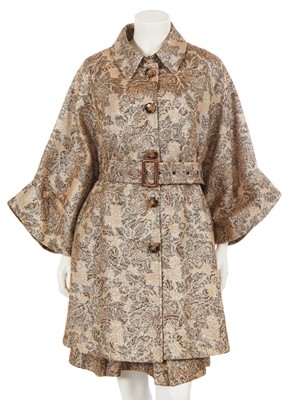 Lot 275 - A Dolce and Gabbana beige cotton and gold lurex ensemble, 2000s