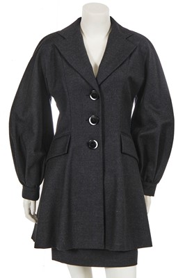 Lot 345 - A Christian Dior by Gianfranco Ferre grey wool suit, probably Autumn-Winter 1991-92