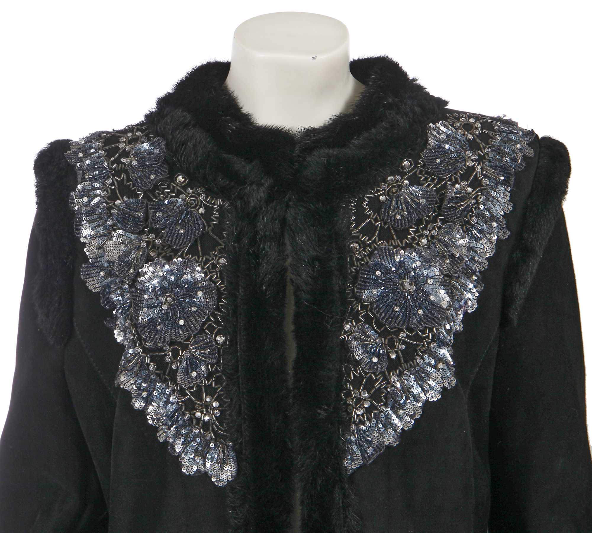 Lot 239 - A Valentino Garavani black sheepskin coat, Autumn-Winter 2007-08