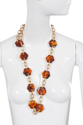 Lot 442 - Two Yves Saint Laurent belts/necklaces, probably 1980s
