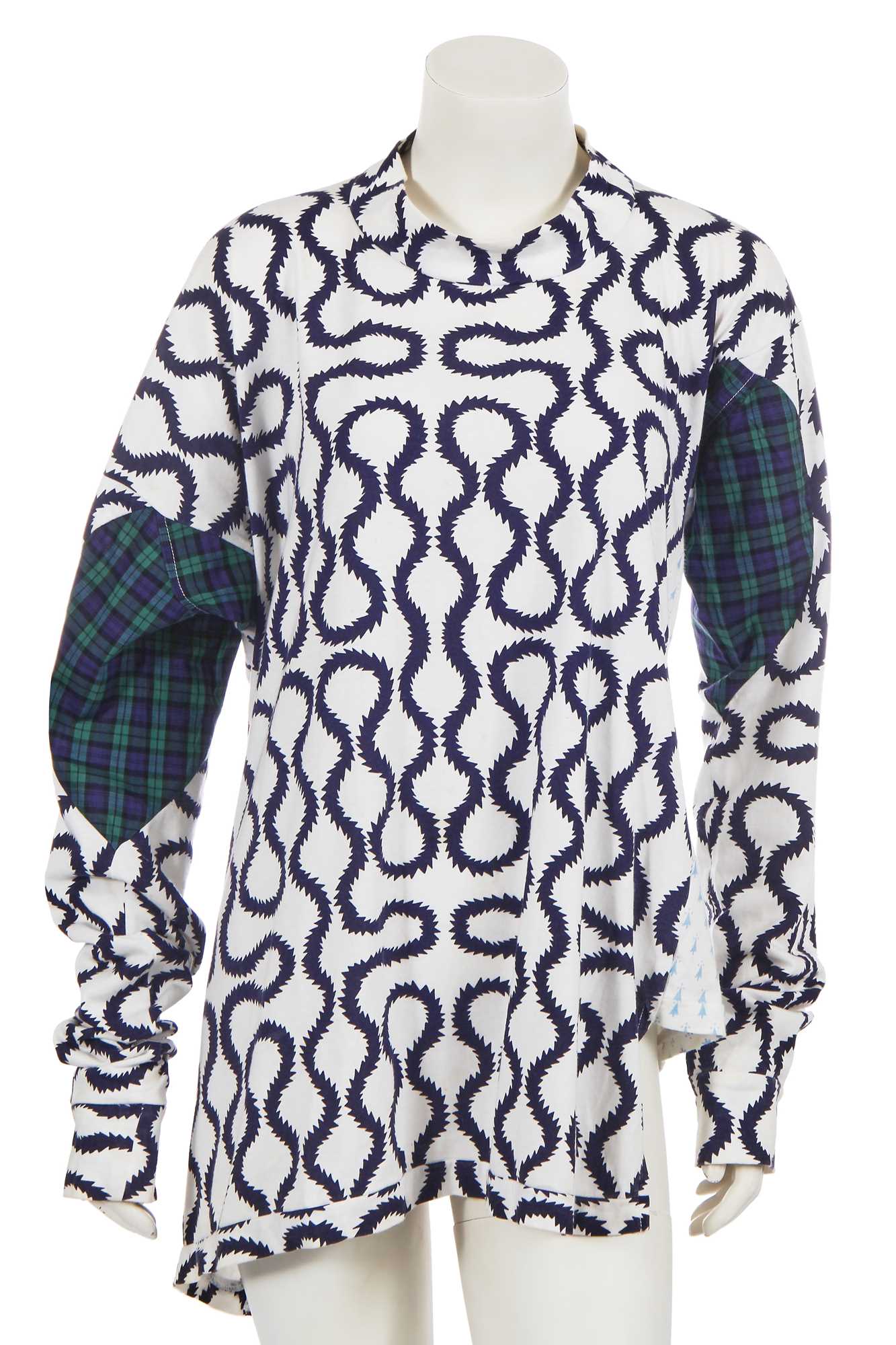 Lot 425 - A Vivienne Westwood squiggle print t-shirt, c.1990 re-edition of 'Pirate' collection, Autumn-Winter 1981-82