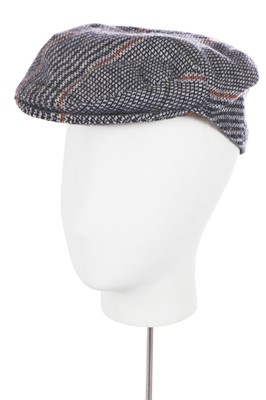 Lot 423 - A Vivienne Westwood Glen plaid wool flat cap, 'Time Machine' collection, Autumn-Winter 1988-89