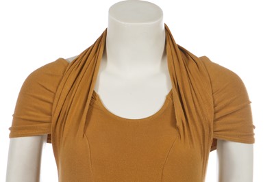 Lot 412 - A John Galliano mustard stretch cotton jersey body, 'Panniers' collection, Spring-Summer 1987