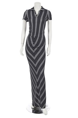 Lot 287 - A Comme des Garçons striped viscose dress, 1990s