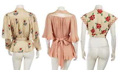 Lot 477 - A group of Ossie Clark for Radley tops, early 1970s
