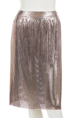Lot 344 - A Paco Rabanne oroton chainmail skirt, probably 1990s
