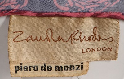 Lot 16 - A Zandra Rhodes printed chiffon dress, early...