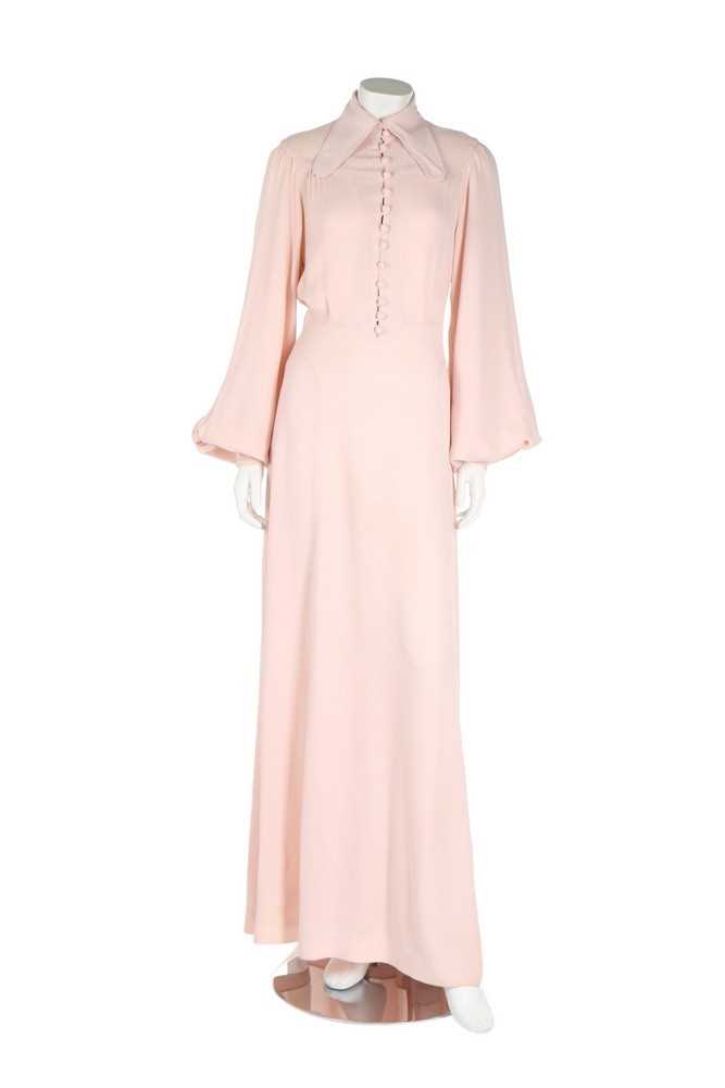 Lot 20 - An Ossie Clark for Radley pale pink moss crêpe...