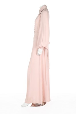 Lot 20 - An Ossie Clark for Radley pale pink moss crêpe...