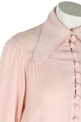 Lot 20 - An Ossie Clark for Radley pale pink moss crêpe...
