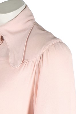Lot 20 - An Ossie Clark for Radley pale pink moss crêpe...