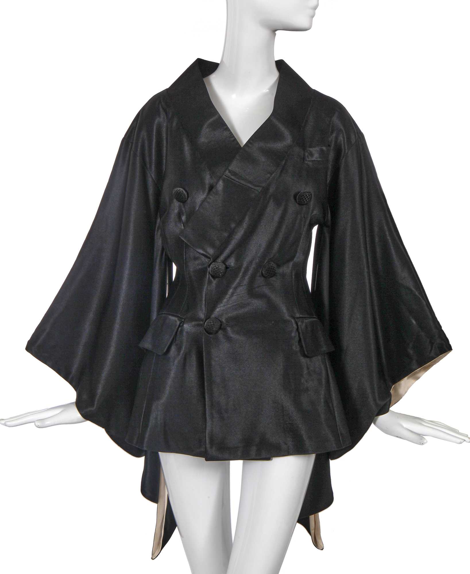 Lot 190 - A John Galliano black satin Minimono, 'Black'